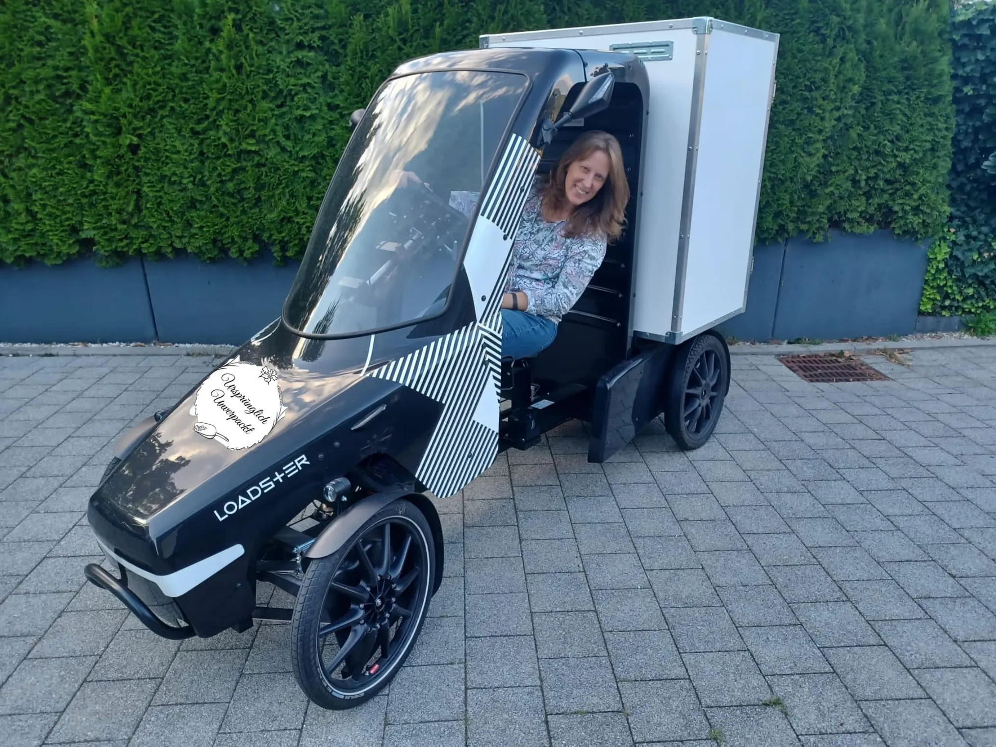 Beladener Korb des Lastenbikes